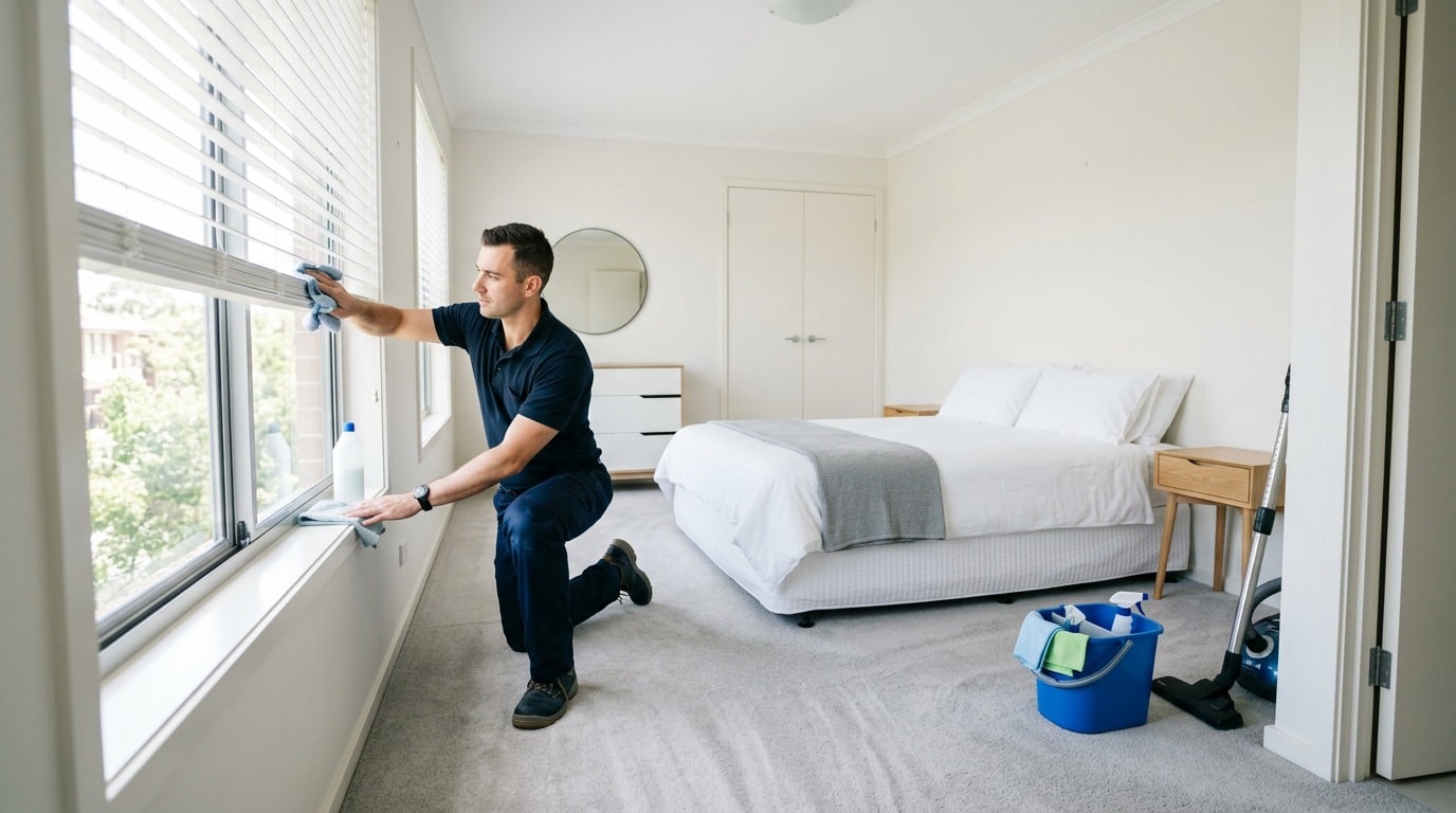 Cleaners In Melbourne professional end of lease cleaner at work