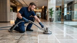 Clean tile and grout Melbourne bathroom